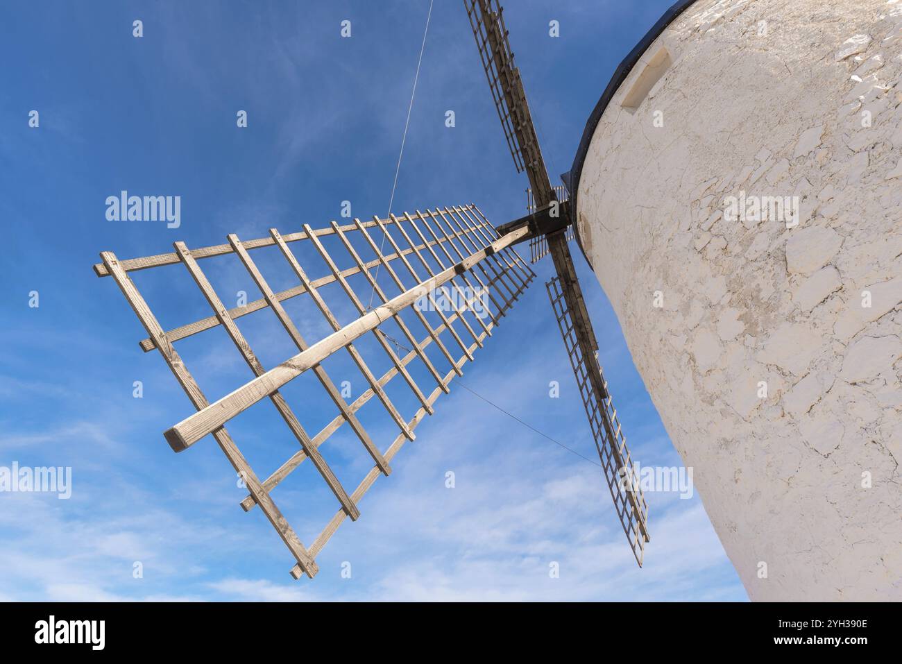 Don Quixote Windmühlen in Consuegra, Toledo, Spanien, Europa Stockfoto