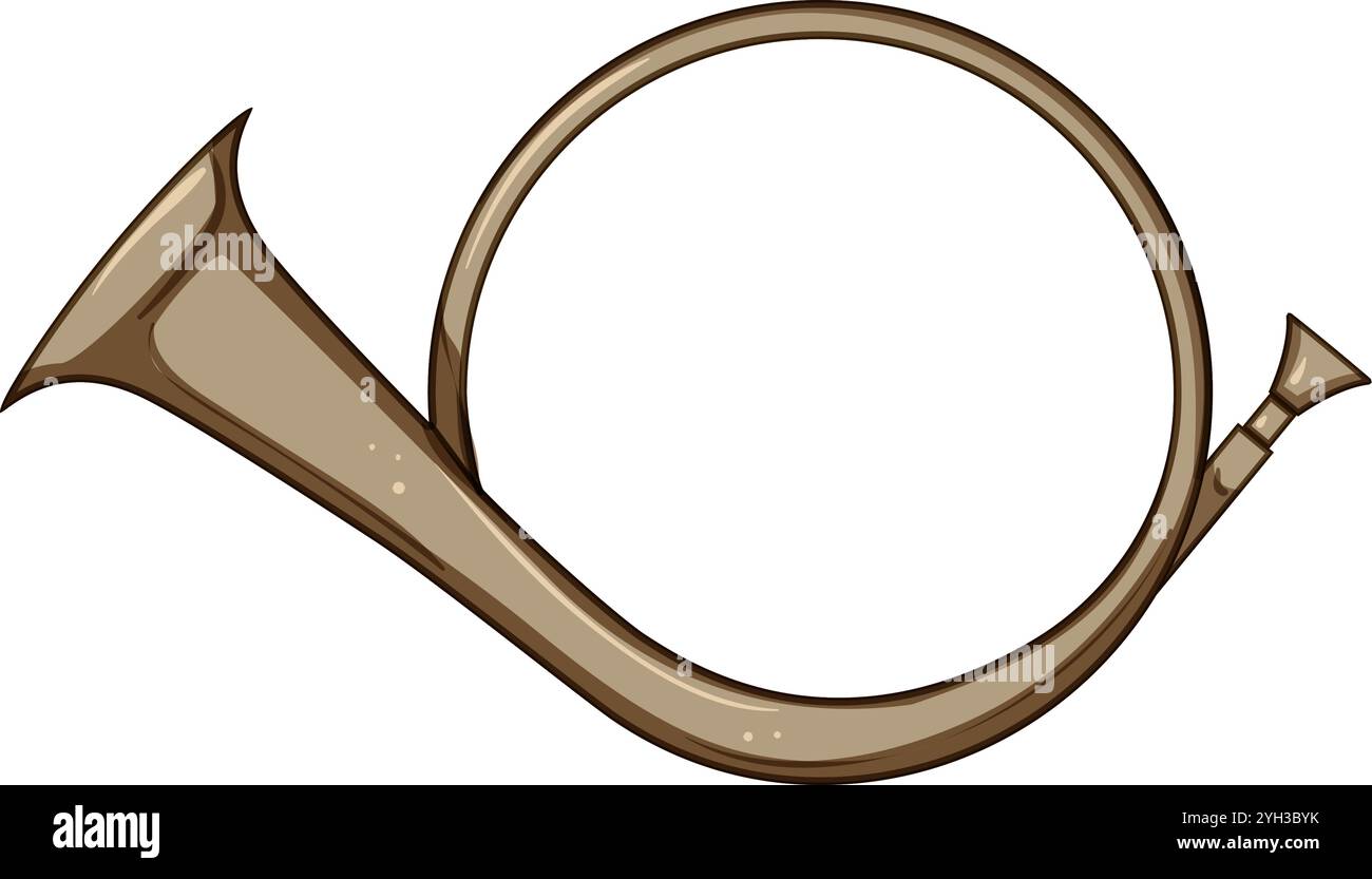 Signalpfosten Horn Cartoon Vektor Illustration Stock Vektor