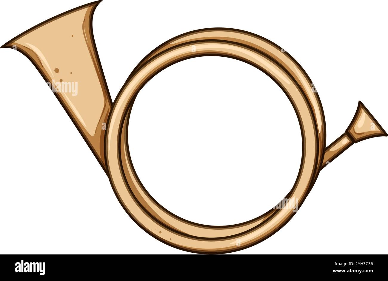 al Post Horn Cartoon Vektor Illustration Stock Vektor