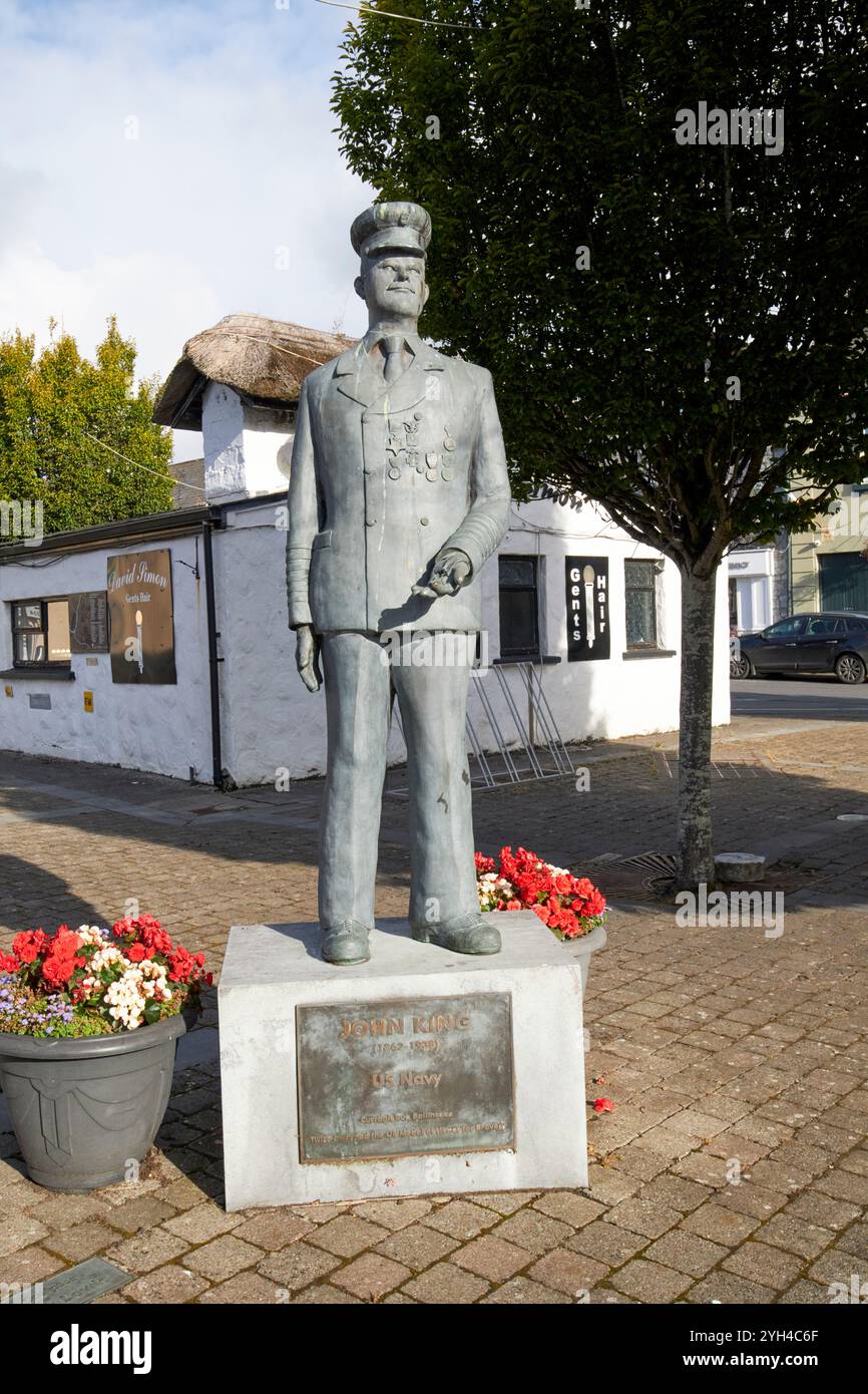 john King zweimal Gewinner der Ehrenmedaille des Kongresses, wir Navy Memorial Ballinrobe, County Mayo, republik irland Stockfoto