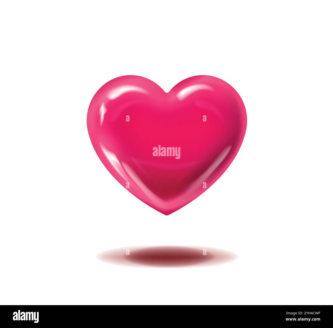 Herzform. Rosafarbenes Valentinskerz. Stock Vektor