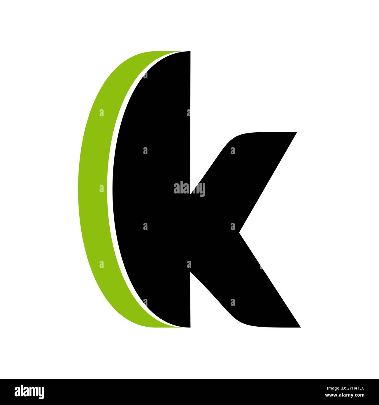 Design des ersten K-Logos Stock Vektor