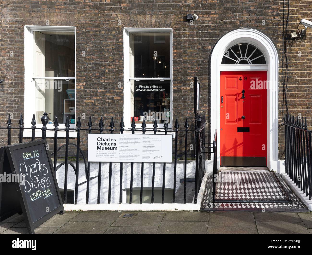 Das Charles Dickens Museum, Doughty Street, London Stockfoto