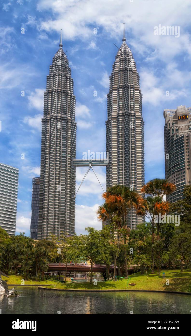 Kuala Lumpur Twin Hochhaus-Hochhäuser in Malaysia. Stockfoto