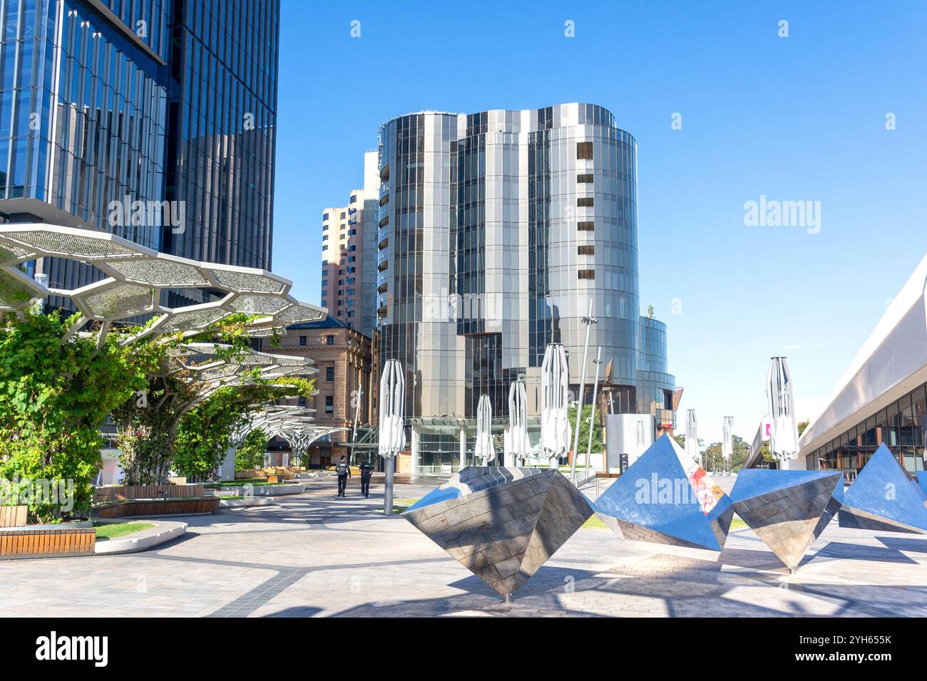SkyCity Adelaide von Festival Plaza, North Terrace, Adelaide, South Australia, Australien Stockfoto