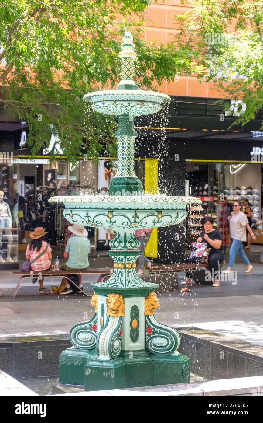 The Rundle Mall Fountain, Rundle Mall, Adelaide, South Australia, Australien Stockfoto