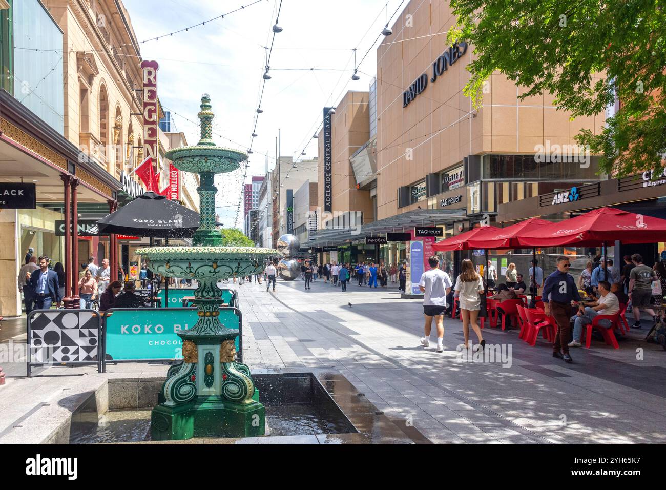 The Rundle Mall Fountain, Rundle Mall, Adelaide, South Australia, Australien Stockfoto