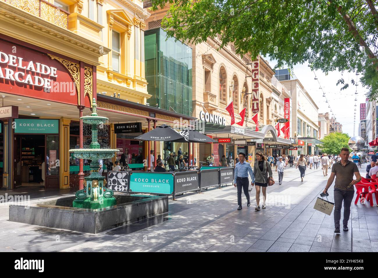 The Rundle Mall Fountain, Rundle Mall, Adelaide, South Australia, Australien Stockfoto