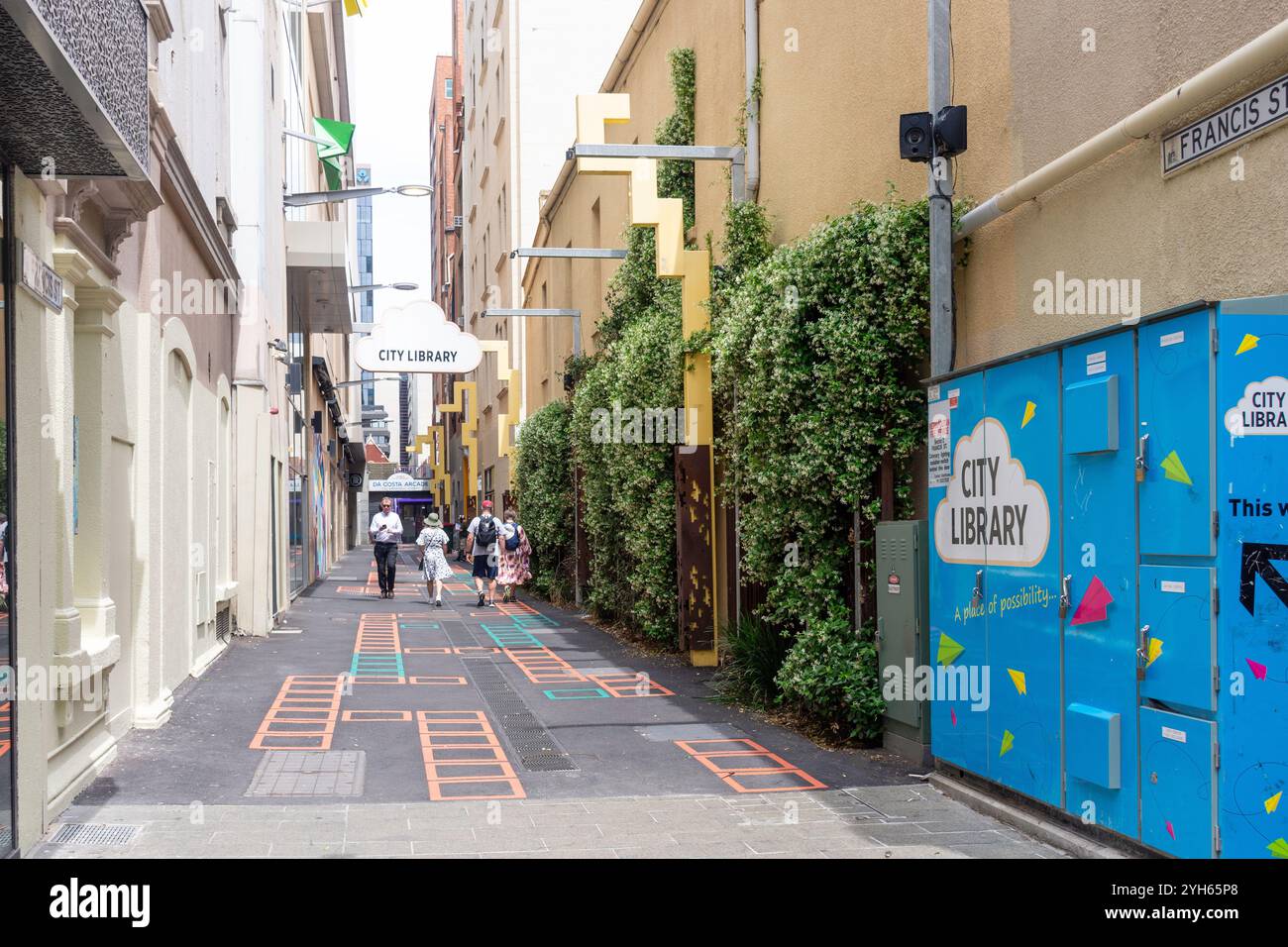 Adelaide City Library, Francis Street, in der Nähe der Rundle Mall, Adelaide, South Australia, Australien Stockfoto