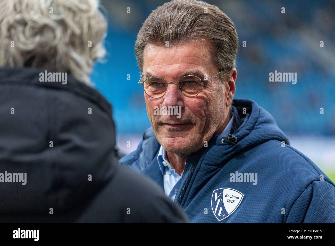 Sport, Fußball, Bundesliga, 2024/2025, VfL Bochum vs. Bayer 04 Leverkusen 1-1, Vonovia Ruhr Stadion, Cheftrainer Dieter Klaus Hecking (VfL), DFL-VORSCHRIFTEN VERBIETEN JEDE VERWENDUNG VON FOTOGRAFIEN ALS BILDSEQUENZEN UND/ODER QUASI-VIDEO Stockfoto