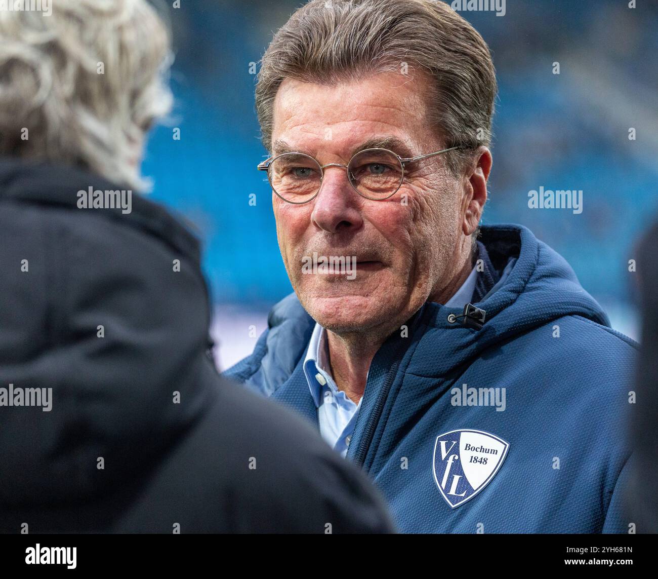 Sport, Fußball, Bundesliga, 2024/2025, VfL Bochum vs. Bayer 04 Leverkusen 1-1, Vonovia Ruhr Stadion, Cheftrainer Dieter Klaus Hecking (VfL), DFL-VORSCHRIFTEN VERBIETEN JEDE VERWENDUNG VON FOTOGRAFIEN ALS BILDSEQUENZEN UND/ODER QUASI-VIDEO Stockfoto