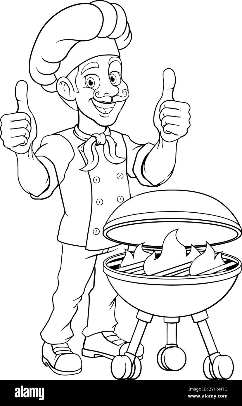 Chef neu 2024 A13 BW-02 Stock Vektor