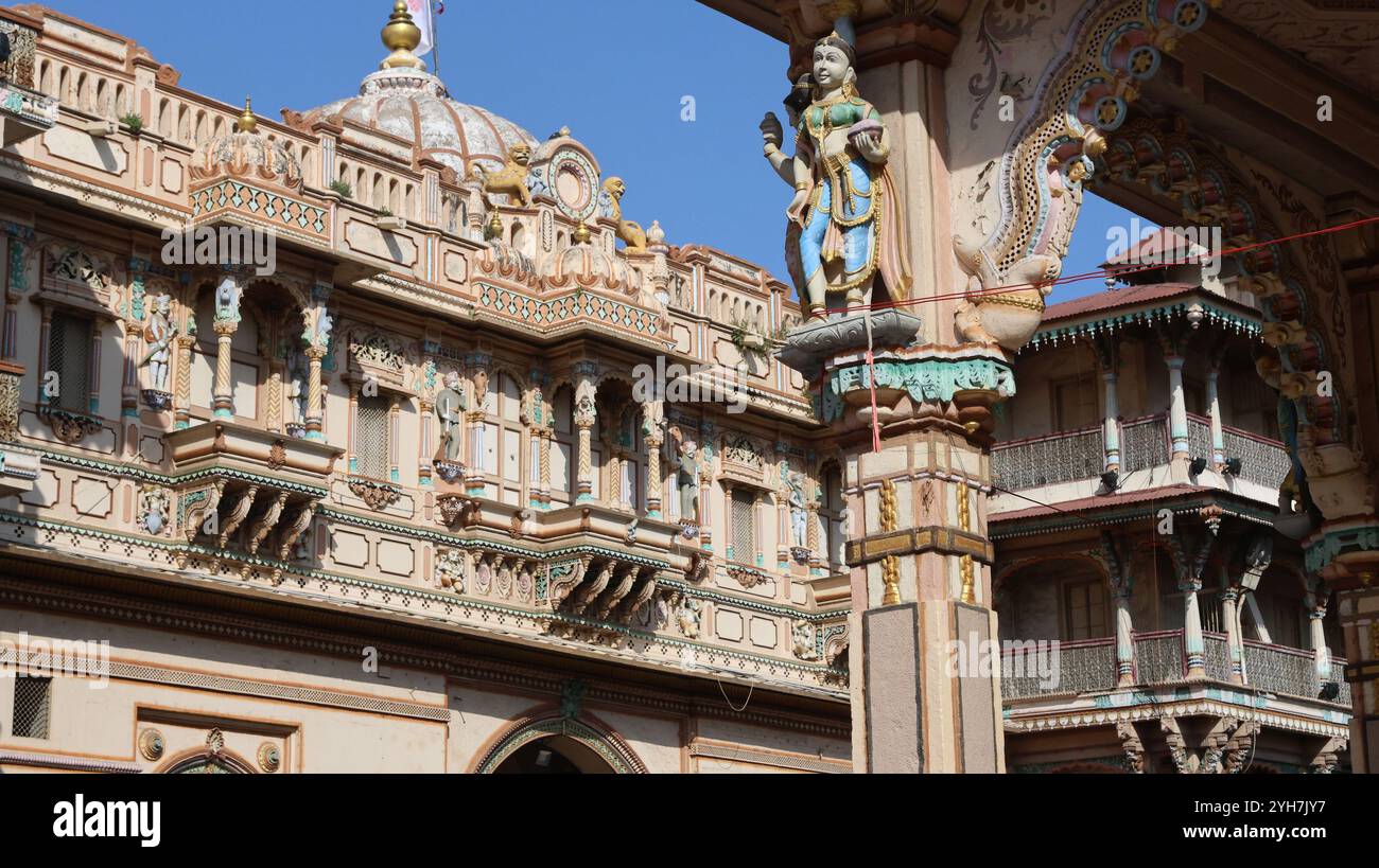 Swaminaraya-Tempel in Ahmedabad, Gujarat, Indien Stockfoto