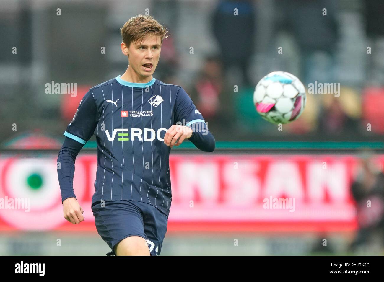 Silkeborg, Dänemark. November 2024. Silkeborg moeder Randers FC i Superligaen soendag den 10. november 2024 paa JYSK Park i Silkeborg soendag den 10. november 2024. Quelle: Ritzau/Alamy Live News Stockfoto