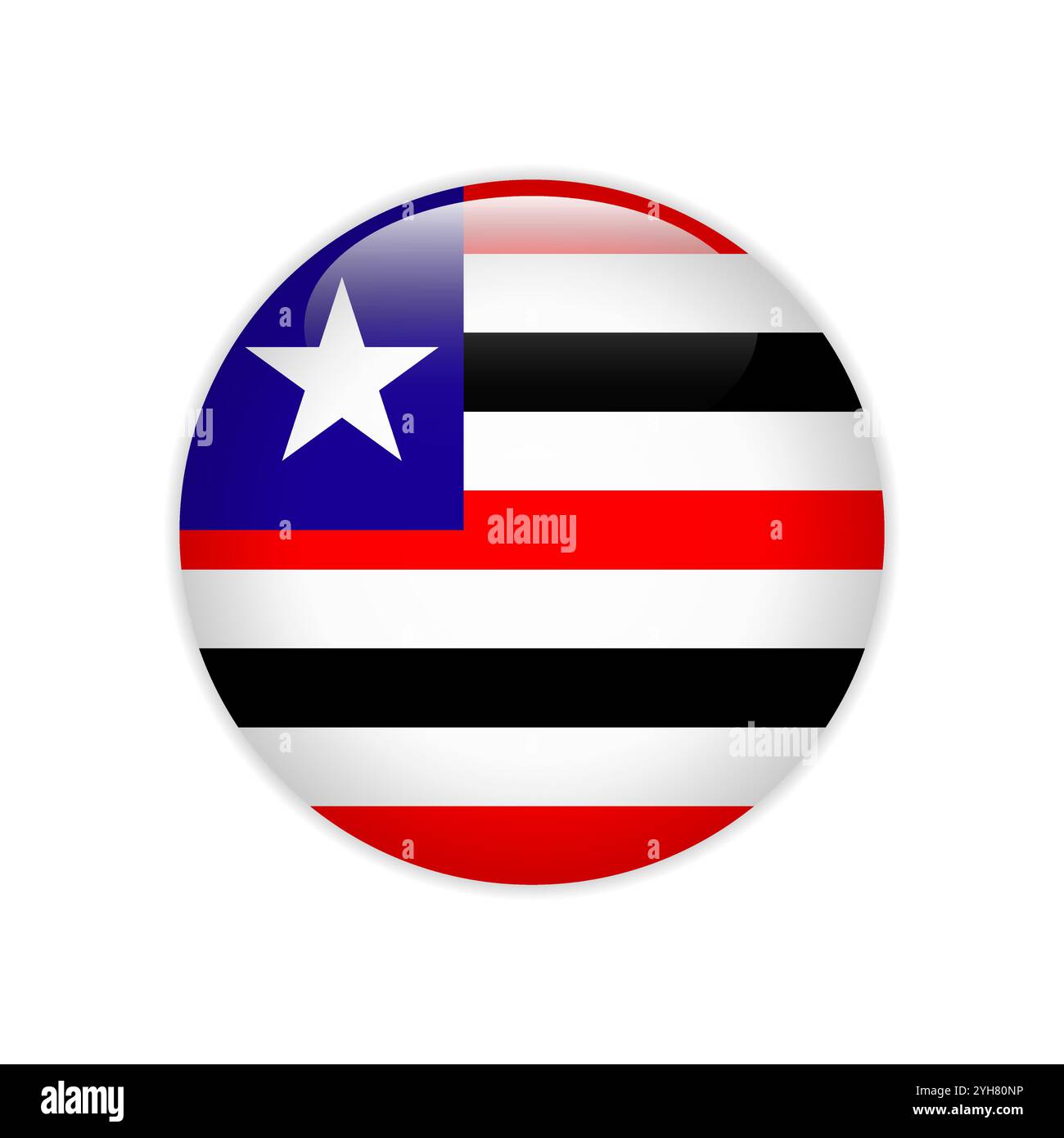 Flag Bandeira do Maranhao auf Knopf Stock Vektor