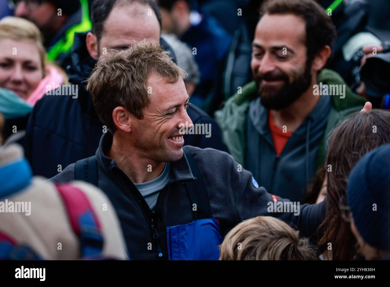 Vor dem Start des Vendee Globe 2024-2025, der 10. Auflage des Solo-Nonstop rund um die Welt-Yachtrennen, am 9. November 2024 in Les Sables-d&#39;Olonne, Frankreich Stockfoto