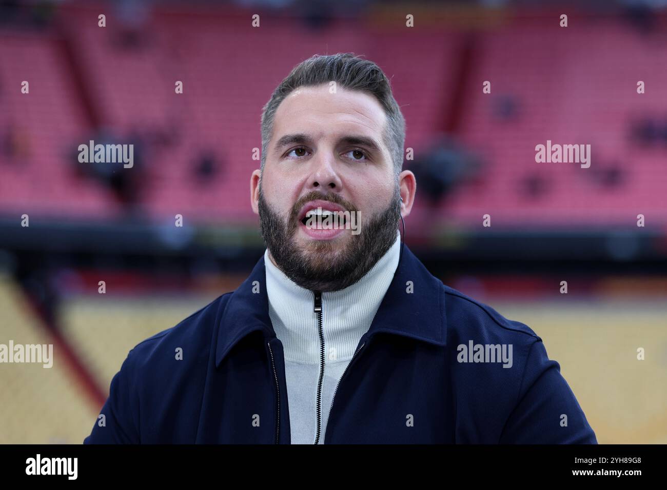 München, Deutschland. November 2024. NFL Munich Game New York Giants - Carolina Panthers am 10.11.2024 in der Allianz Arena in München Bjoern Werner Foto: Revierfoto Credit: ddp Media GmbH/Alamy Live News Credit: ddp Media GmbH/Alamy Live News Stockfoto