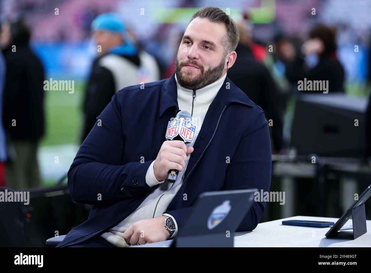 München, Deutschland. November 2024. NFL Munich Game New York Giants - Carolina Panthers am 10.11.2024 in der Allianz Arena in München Bjoern Werner Foto: Revierfoto Credit: ddp Media GmbH/Alamy Live News Credit: ddp Media GmbH/Alamy Live News Stockfoto