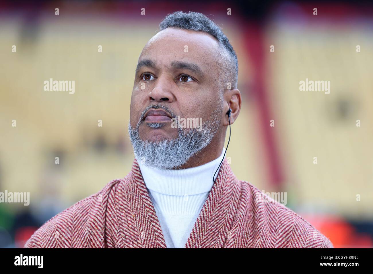 München, Deutschland. November 2024. NFL Munich Game New York Giants - Carolina Panthers am 10.11.2024 in der Allianz Arena in München Patrick Esume Foto: Revierfoto Credit: ddp Media GmbH/Alamy Live News Credit: ddp Media GmbH/Alamy Live News Stockfoto