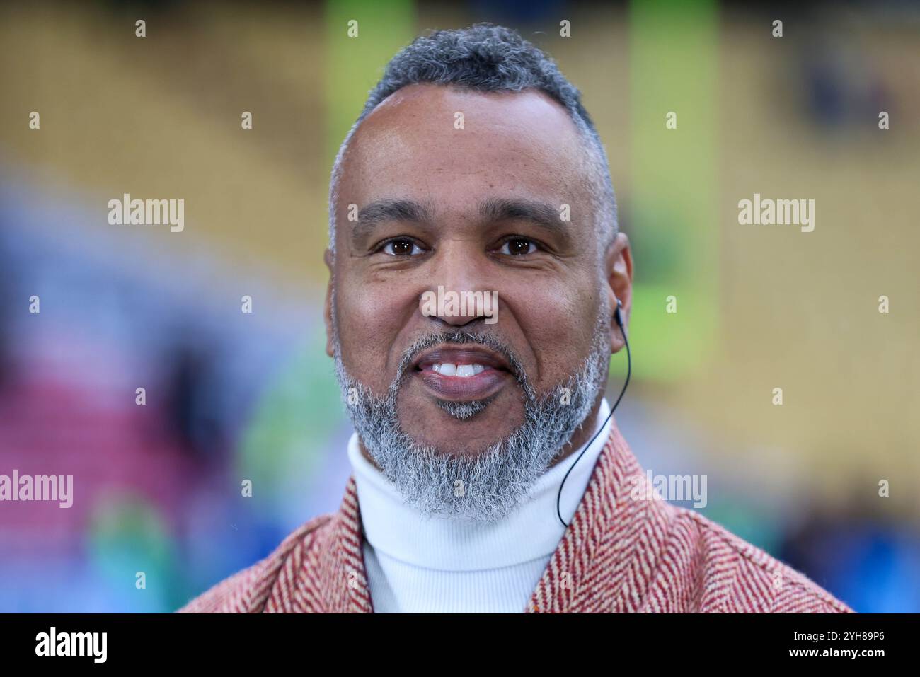 München, Deutschland. November 2024. NFL Munich Game New York Giants - Carolina Panthers am 10.11.2024 in der Allianz Arena in München Patrick Esume Foto: Revierfoto Credit: ddp Media GmbH/Alamy Live News Credit: ddp Media GmbH/Alamy Live News Stockfoto