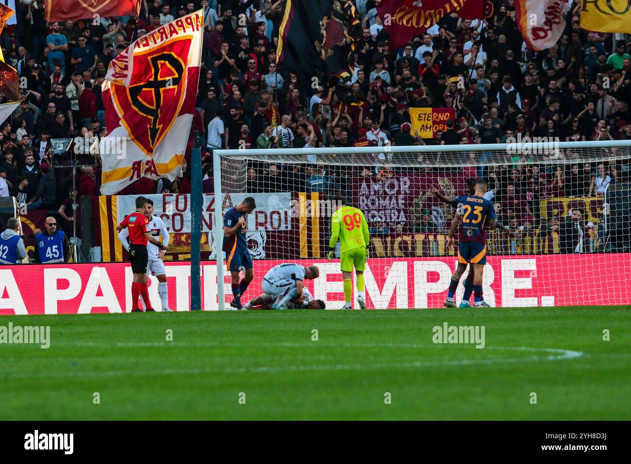 Dan Ndoye von Bologna FC während des Spiels AS Roma vs Bologna FC, italienische Fußball-Serie A in Rom, Italien, 10. November 2024 Stockfoto