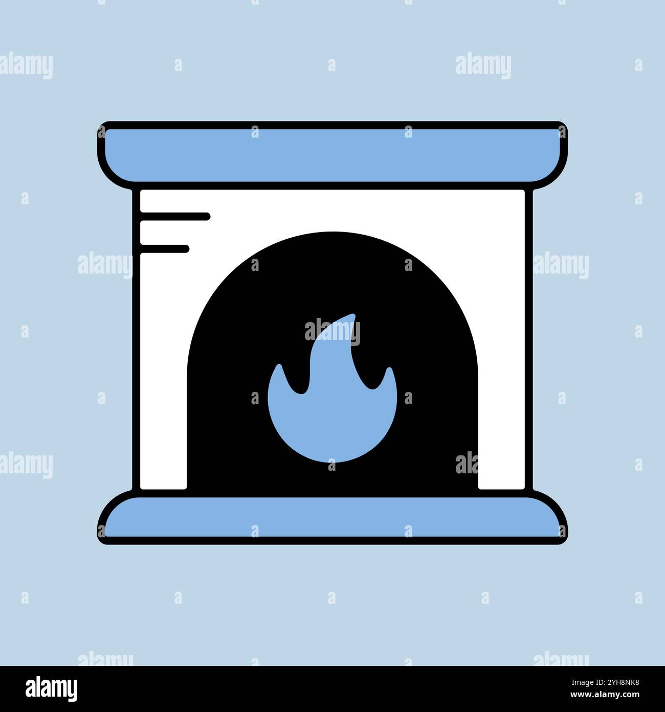 Symbol für „Kamin-Vektor isoliert“. Winterschild. Graph-Symbol für Reise- und Tourismus-Website und Apps Design, Logo, App, UI Stock Vektor