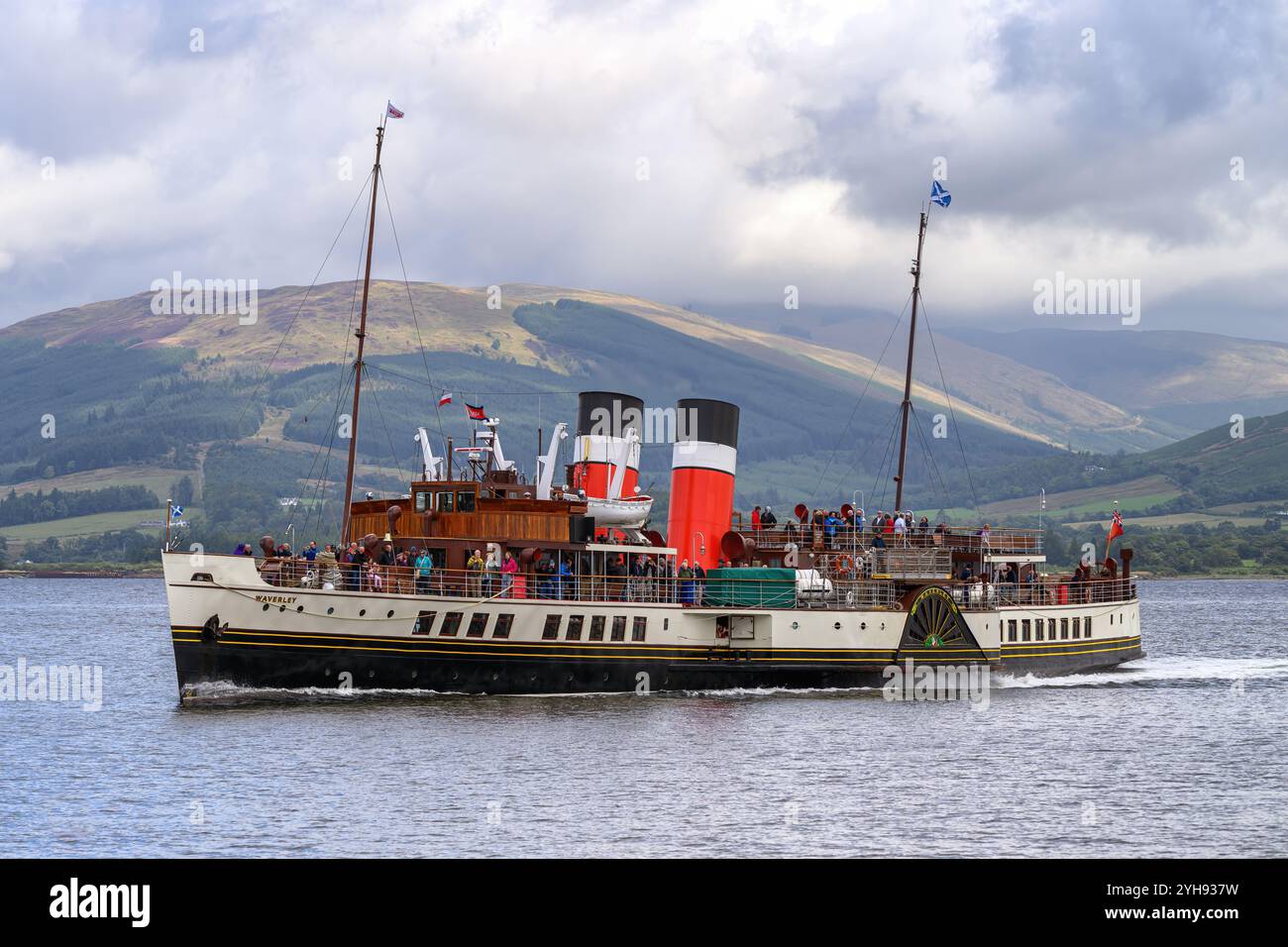 PS Waverley Excursions, der weltweit einzige Raddampfer für den Seeverkehr. Stockfoto