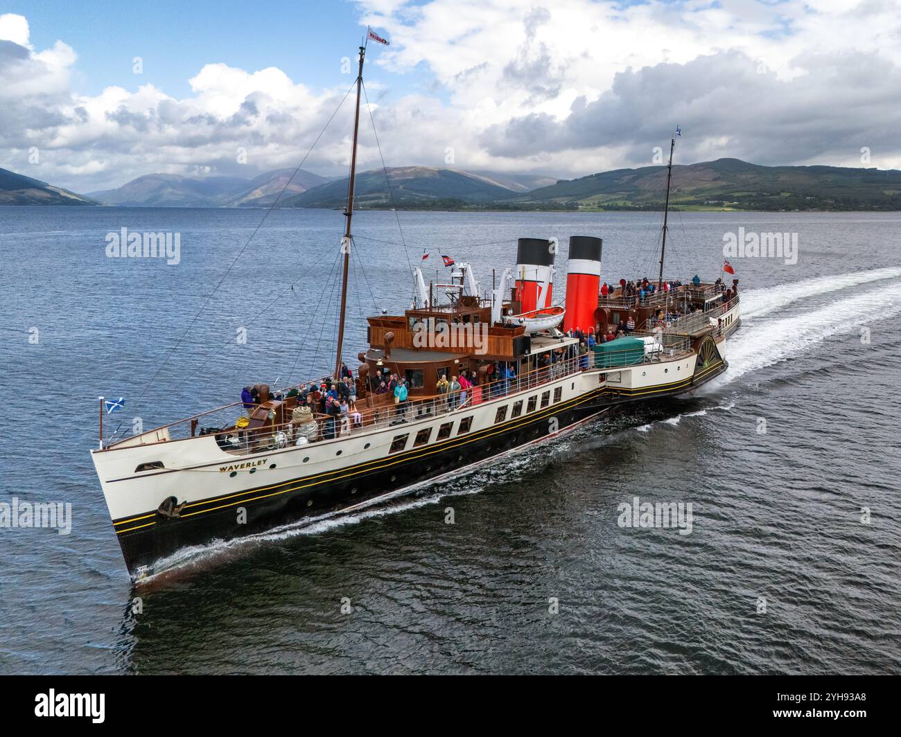 PS Waverley Excursions, der weltweit einzige Raddampfer für den Seeverkehr. Stockfoto