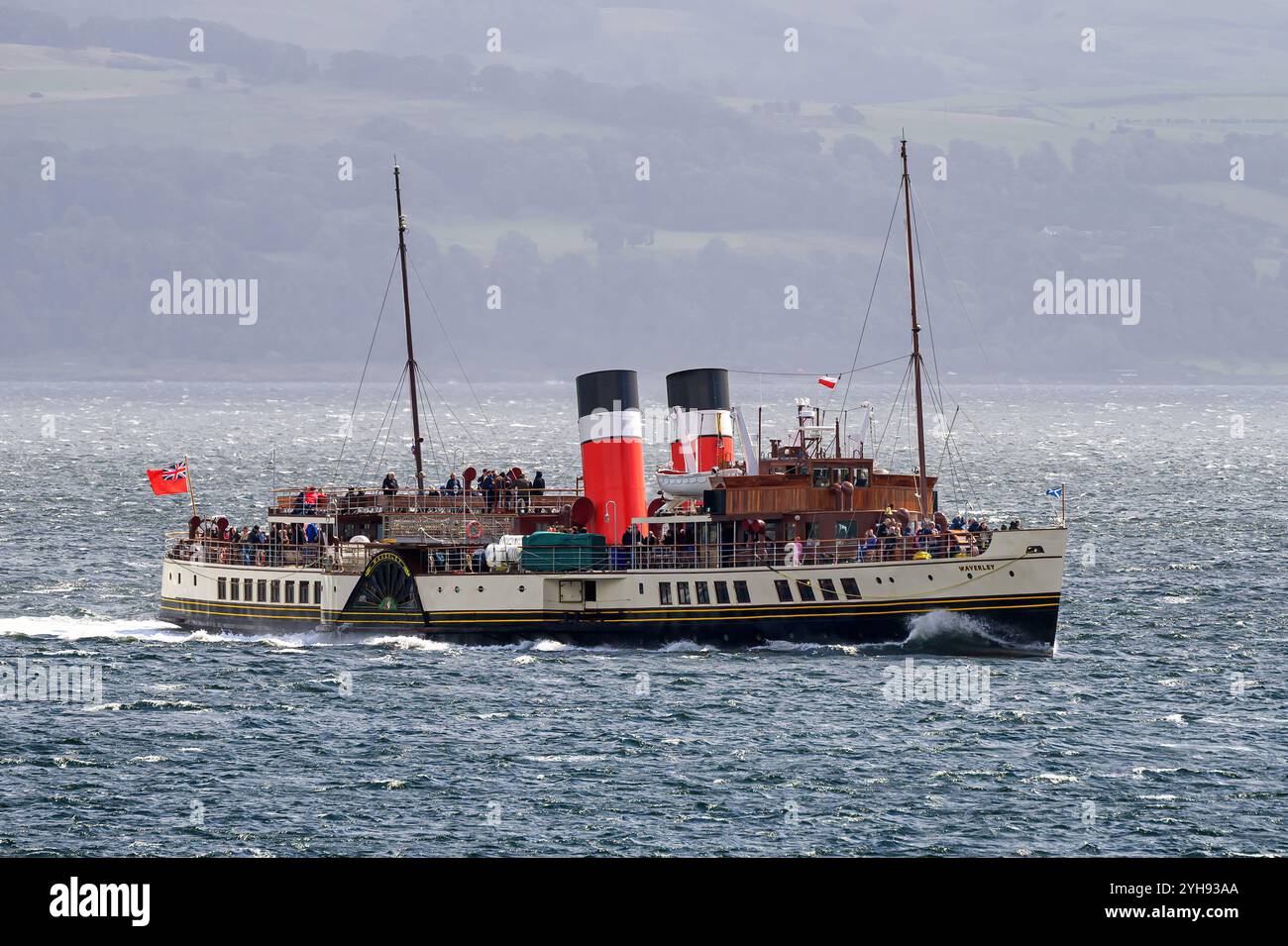 PS Waverley Excursions, der weltweit einzige Raddampfer für den Seeverkehr. Stockfoto