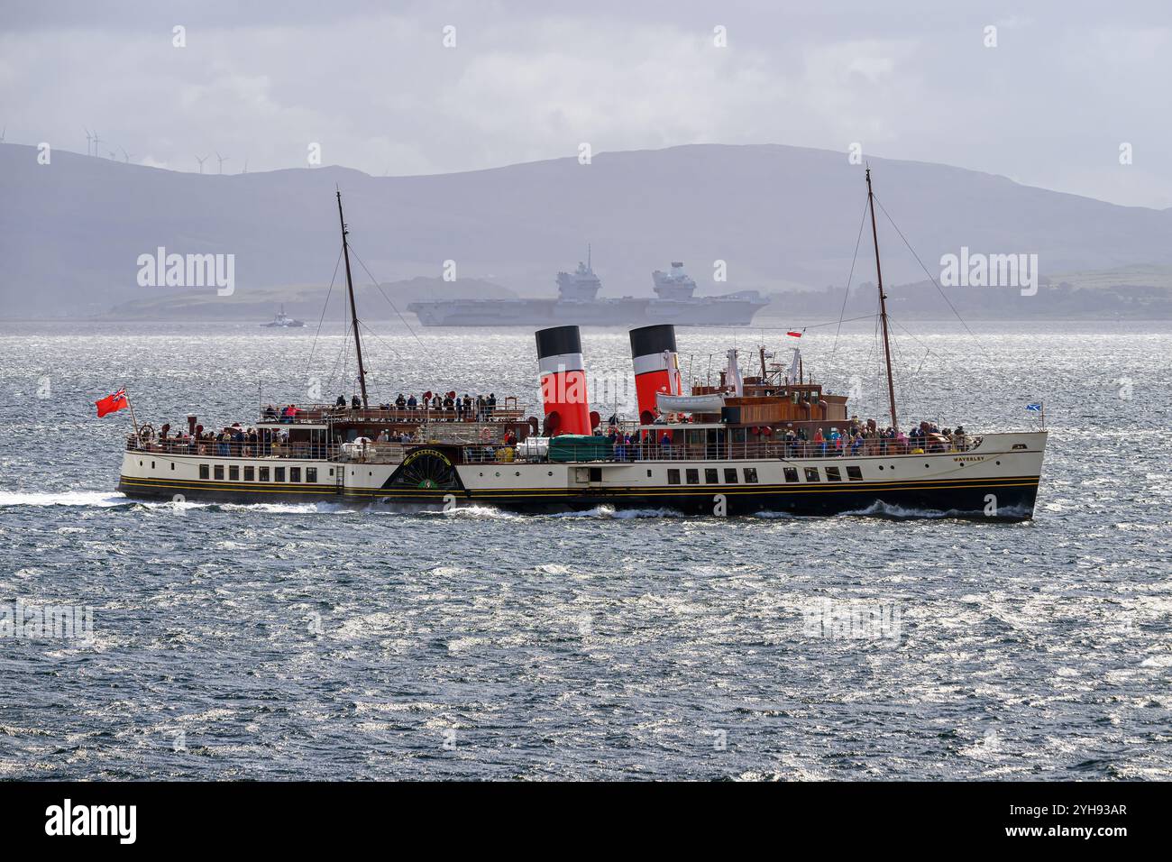PS Waverley Excursions, der weltweit einzige Raddampfer für den Seeverkehr. Stockfoto