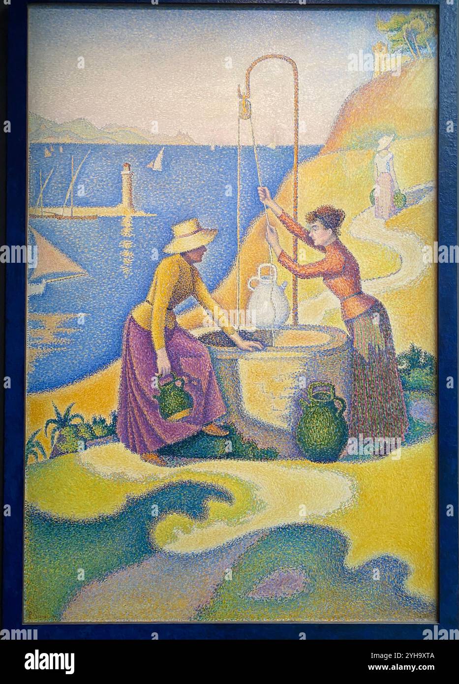 Women at the Well, Opus 238 – Femme au Puits, Opus 238 Paul Signac 1892 - Smartphone-aufgenommenes Stockfoto