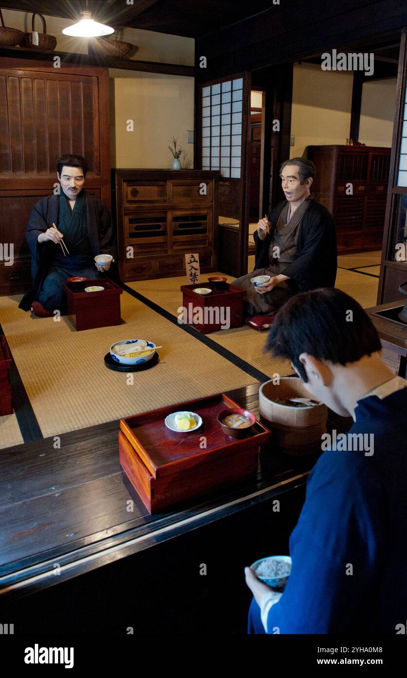 Uchiko History Museum, alias: Museum of Commerce and Domestic Life, zeigt japanischen Lebensstil im 19. Und 20. Jahrhundert in Uchiko, Ehime, Japan. Stockfoto