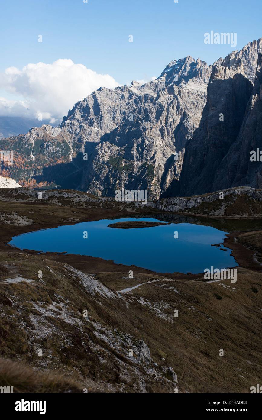 Tre Cime di Lavaredo Wanderung, Dolomiten, Italien, Oktober 2024 Stockfoto