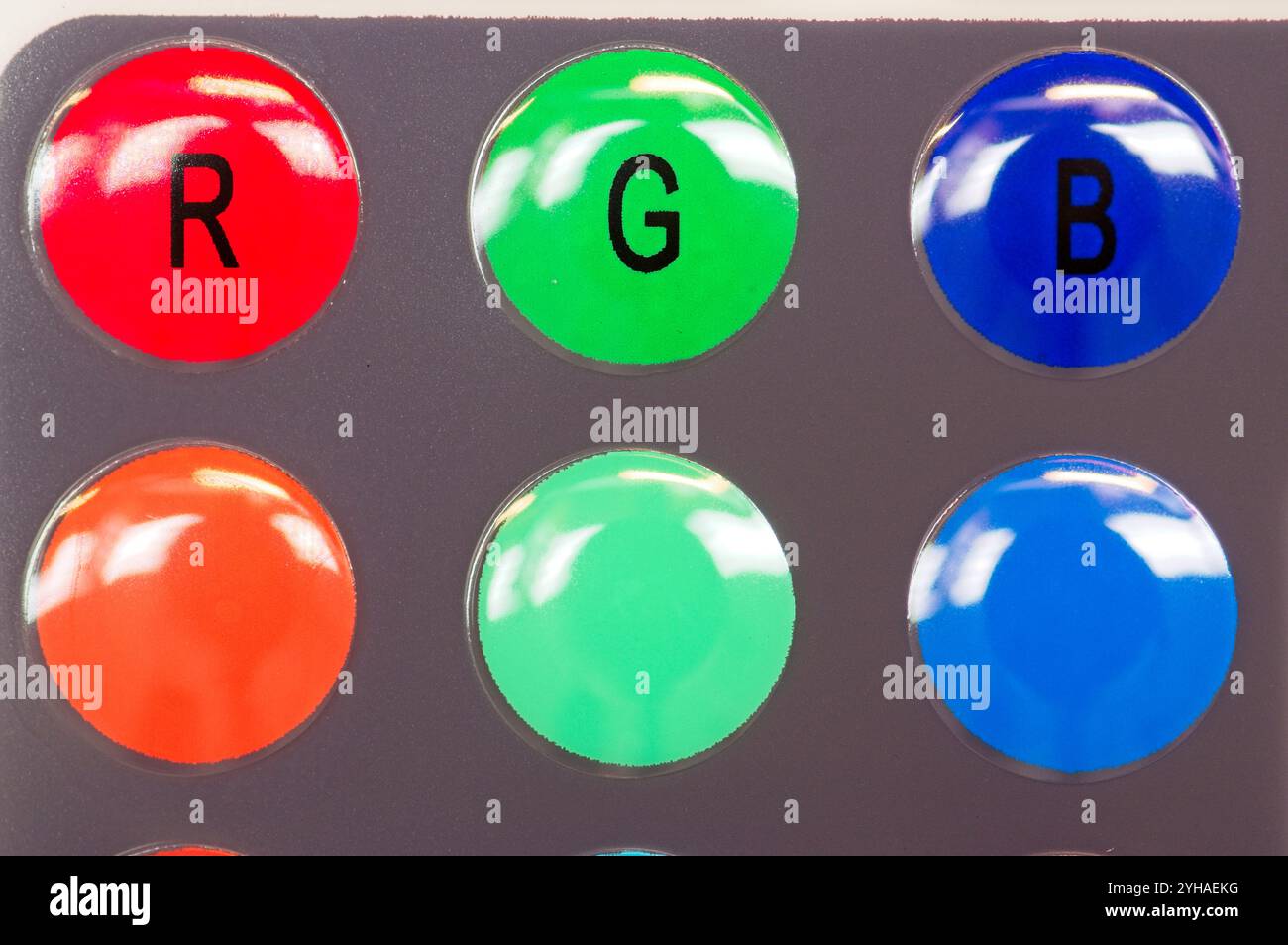 RGB-Fernbedienung für LED-Beleuchtung Stockfoto