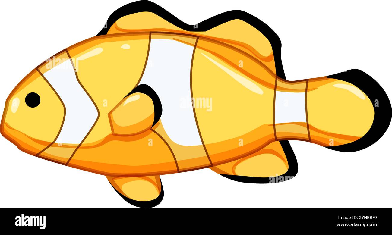 Cichlid exotische Fisch Cartoon Vektor Illustration Stock Vektor