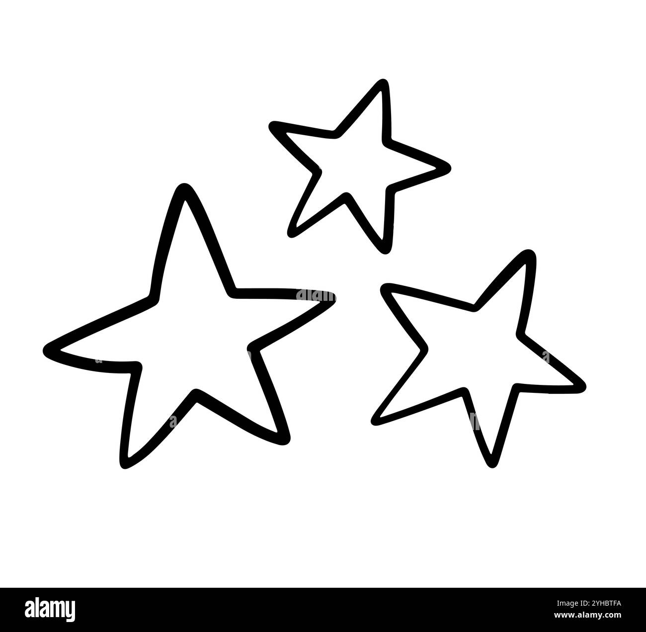 Handgezeichnetes Doodle-Shape-Element Mit Scribble Stars Stock Vektor