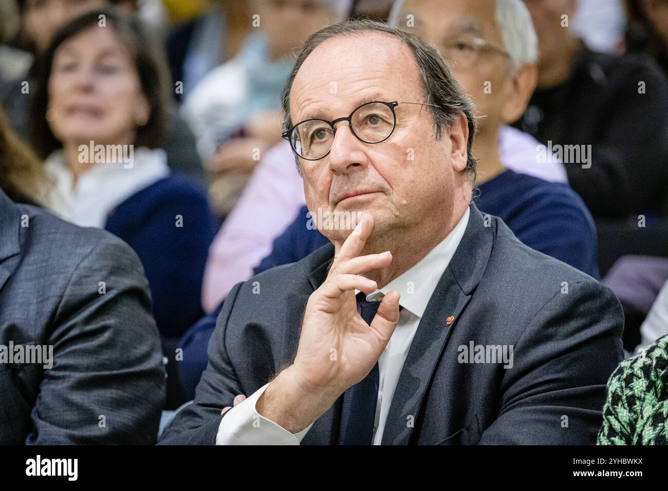 Francois Hollande, ehemaliger Präsident der Französischen Republik, auf dem Herbsttreffen der Sozialistischen Partei. Stockfoto