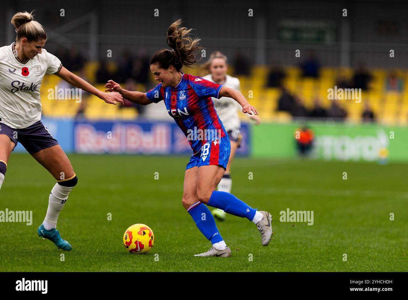 Molly-Mae Sharpe von Crystal Palace während des Spiels der Barclays Women's Super League zwischen Crystal Palace und Everton im VBS Community Stadium in Novembe Stockfoto