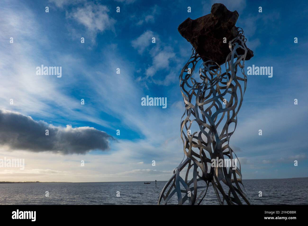 Finn McCool Statue, Lough Neagh Stockfoto