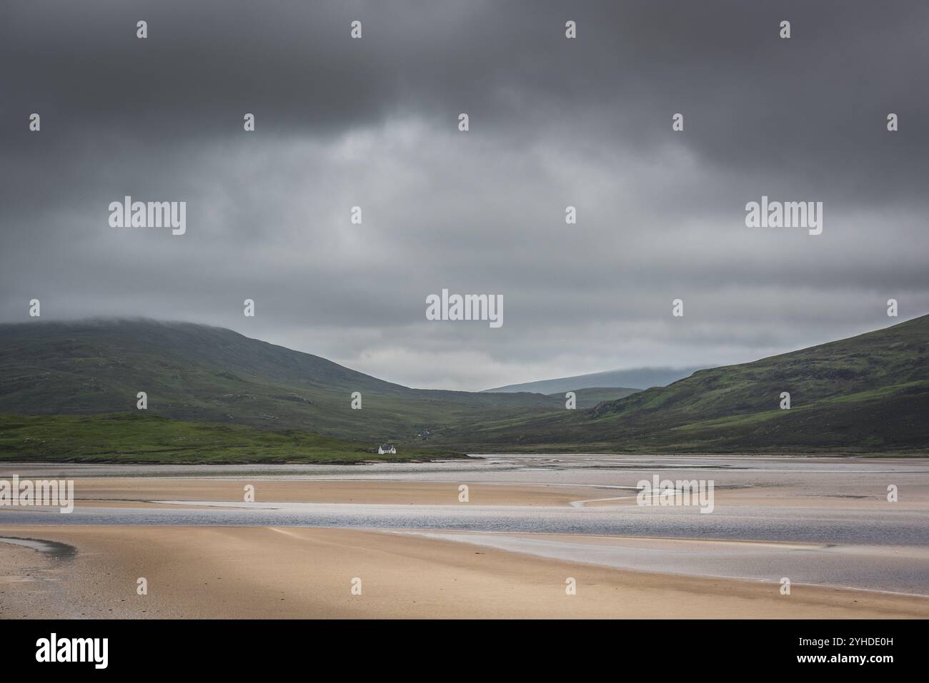 Blick über den Kyle of Durness bei Ebbe, Durness, Sutherland, Schottland, Großbritannien Stockfoto