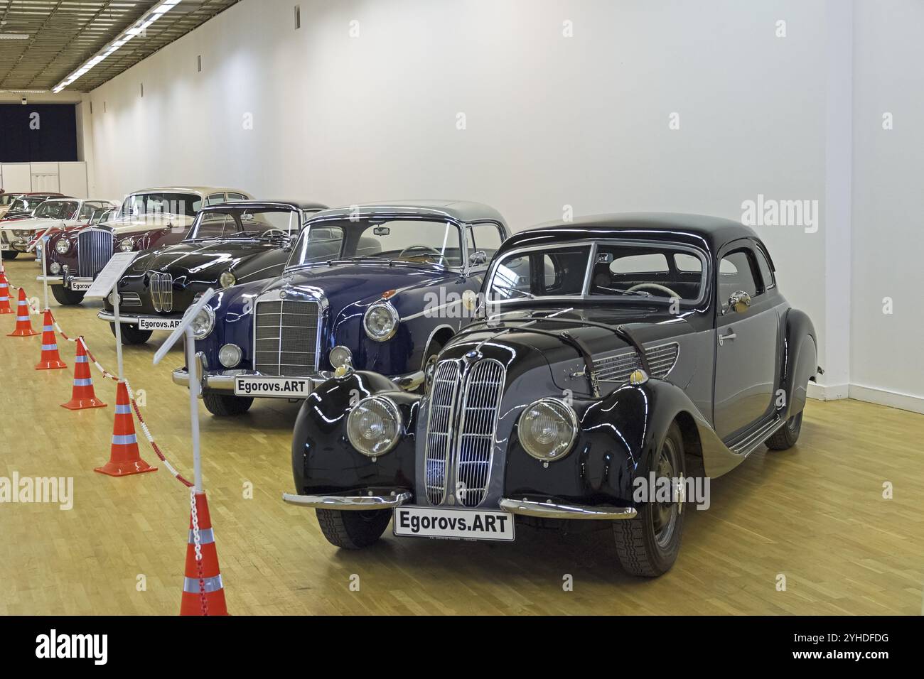 Moskau, Russland, 10. November 2018: Die Ausstellung alter und seltener Autos, Europa Stockfoto