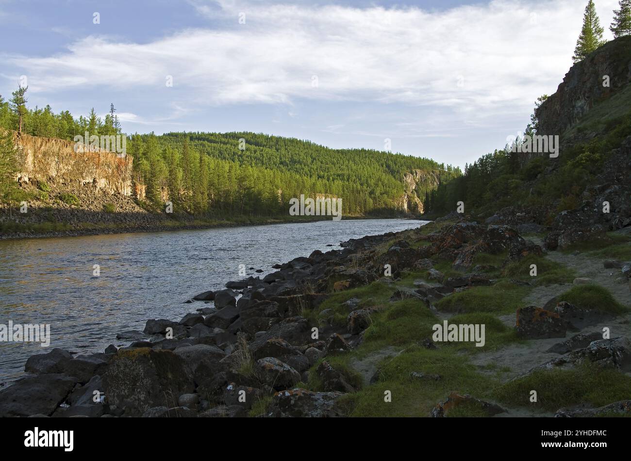 Sayan Oka River, Ostsayan, Sibirien, Russland, Europa Stockfoto