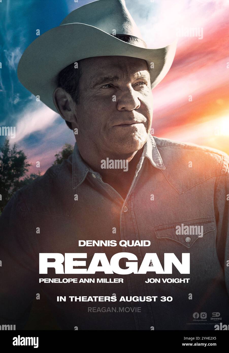 Reagan Dennis Quaid Stockfoto