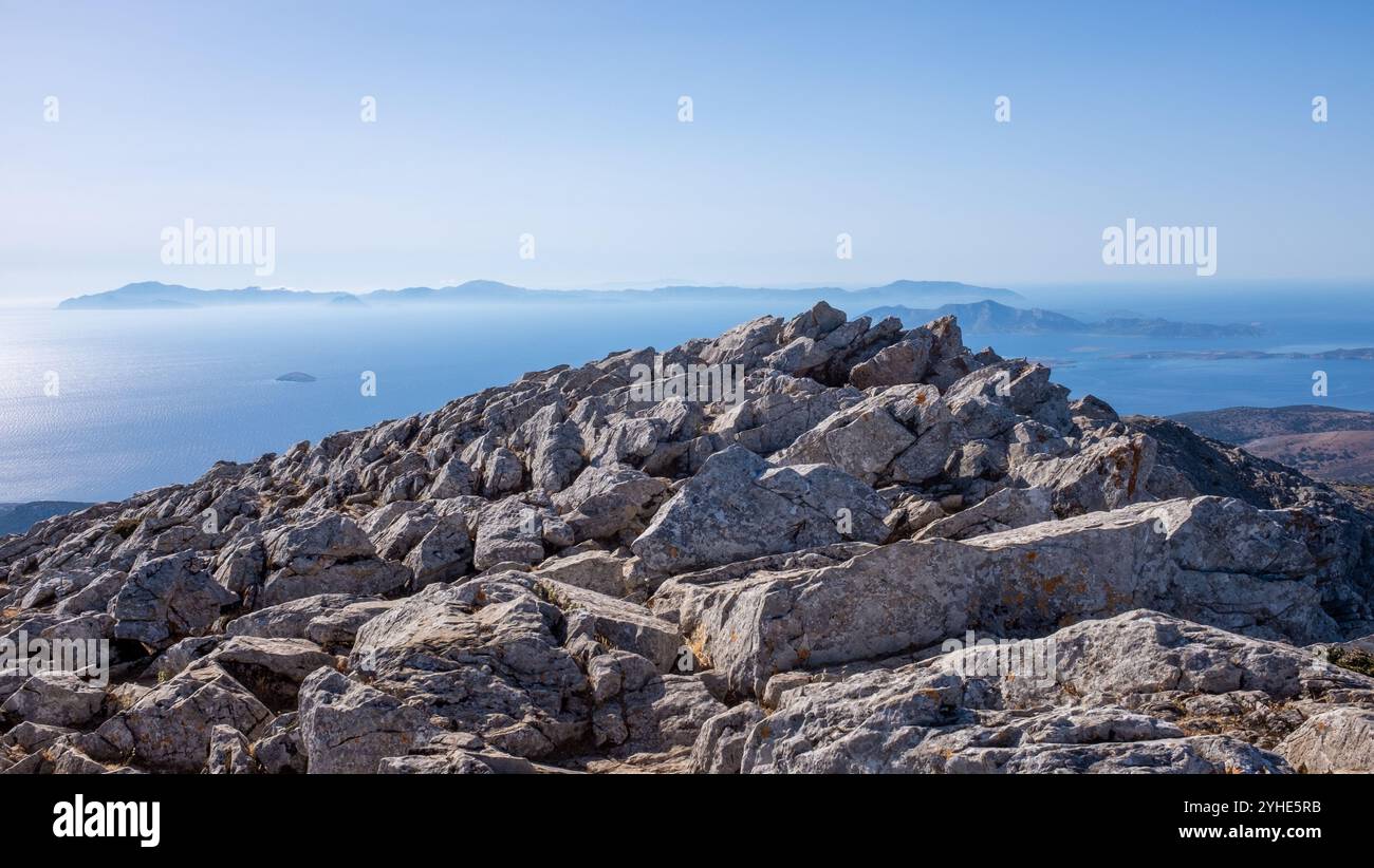 Der Gipfel des Zas, Naxos, Griechenland Stockfoto