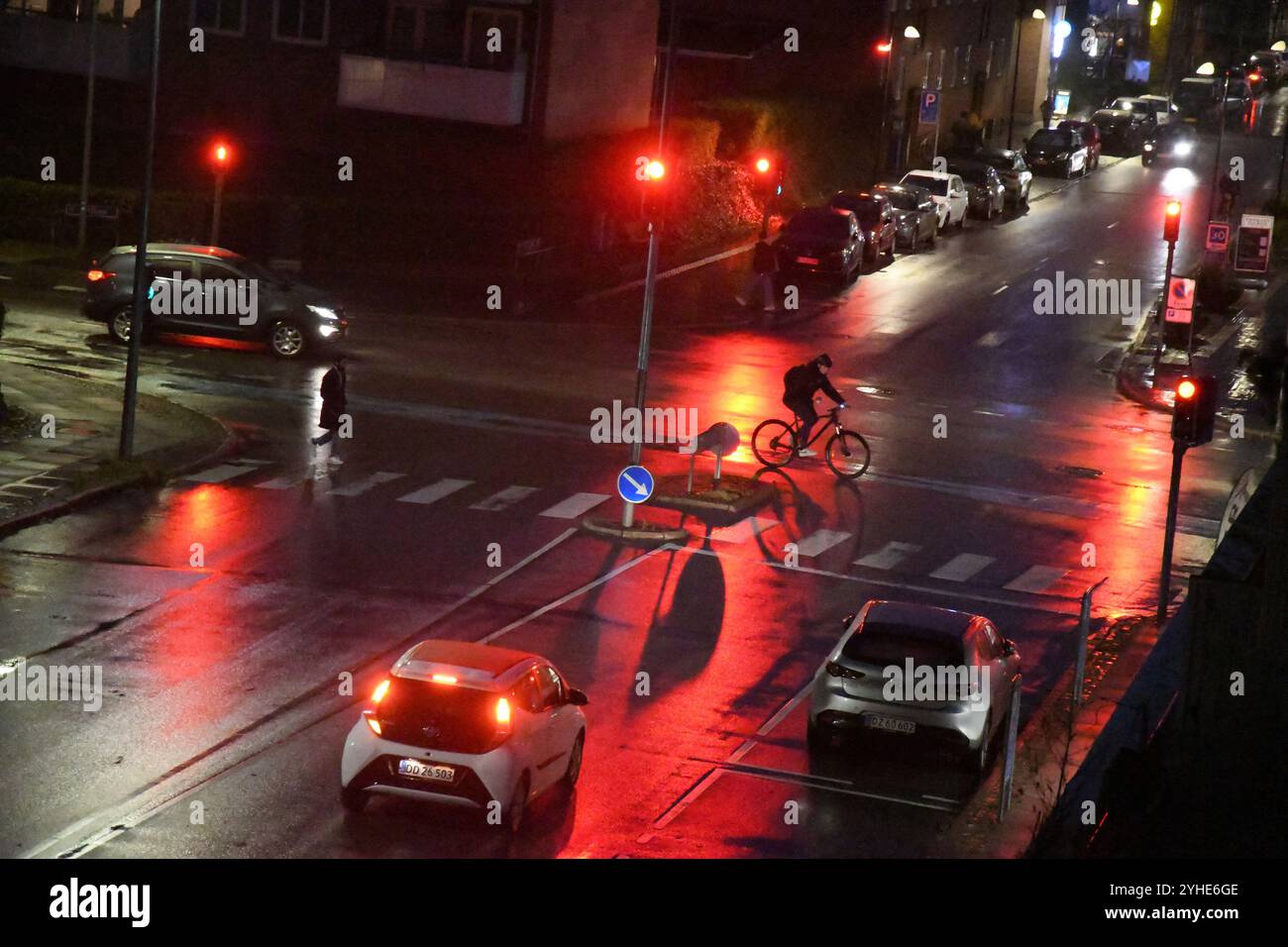 Kopenhagen/Dänemark/12 nOVr 2024/ dänischer Wetterregenabend in Kastrup Hauptstadt.Foto.Francis Joseph Dean/Dean Bilder) (nicht für kommerzielle Zwecke) Stockfoto