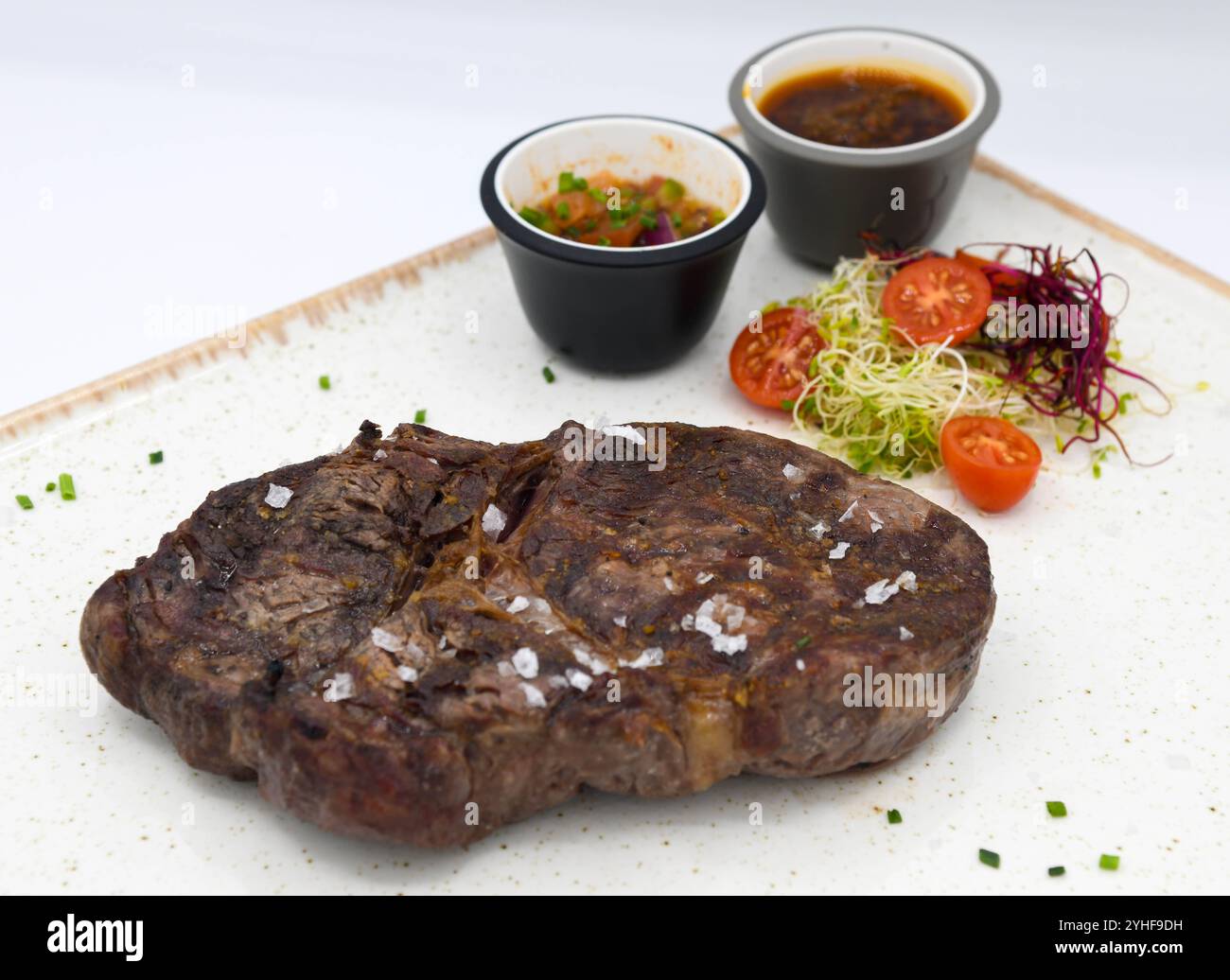 Ausgezeichnete Stücke von hochwertigem Rindfleisch Stockfoto