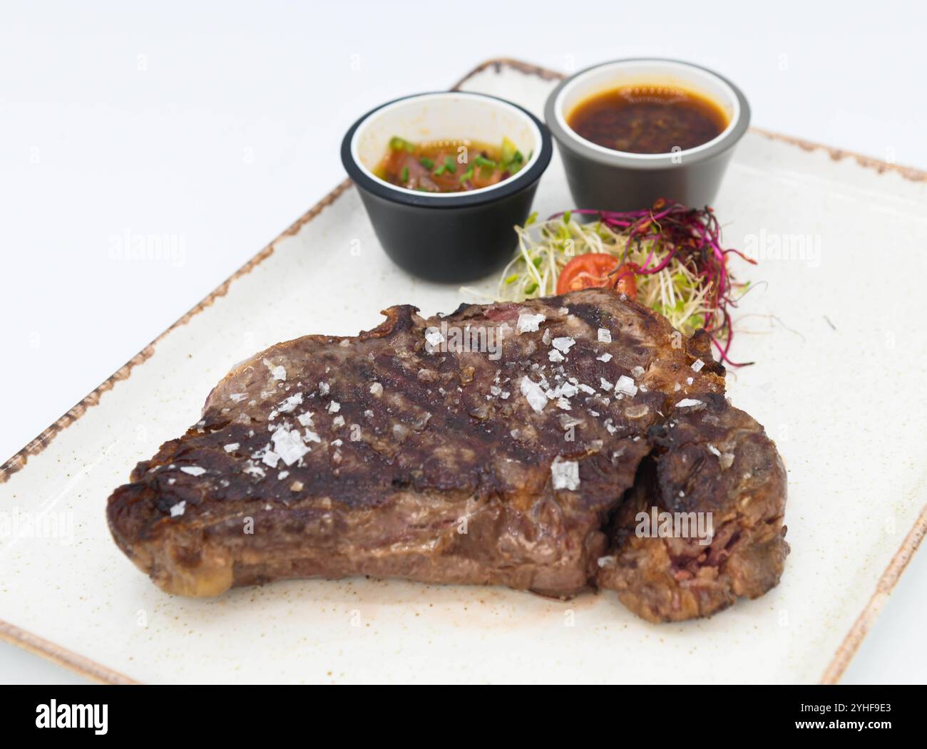 Ausgezeichnete Stücke von hochwertigem Rindfleisch Stockfoto