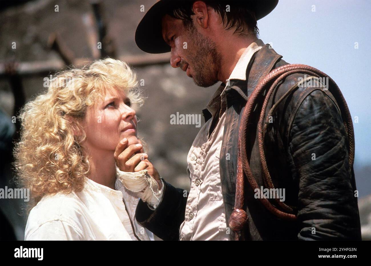 INDIANA JONES AND THE TEMPLE OF DOOM 1984 Paramount Pictures Film mit Harrison Ford und Kate Capshaw als „Willie“ Scott Stockfoto