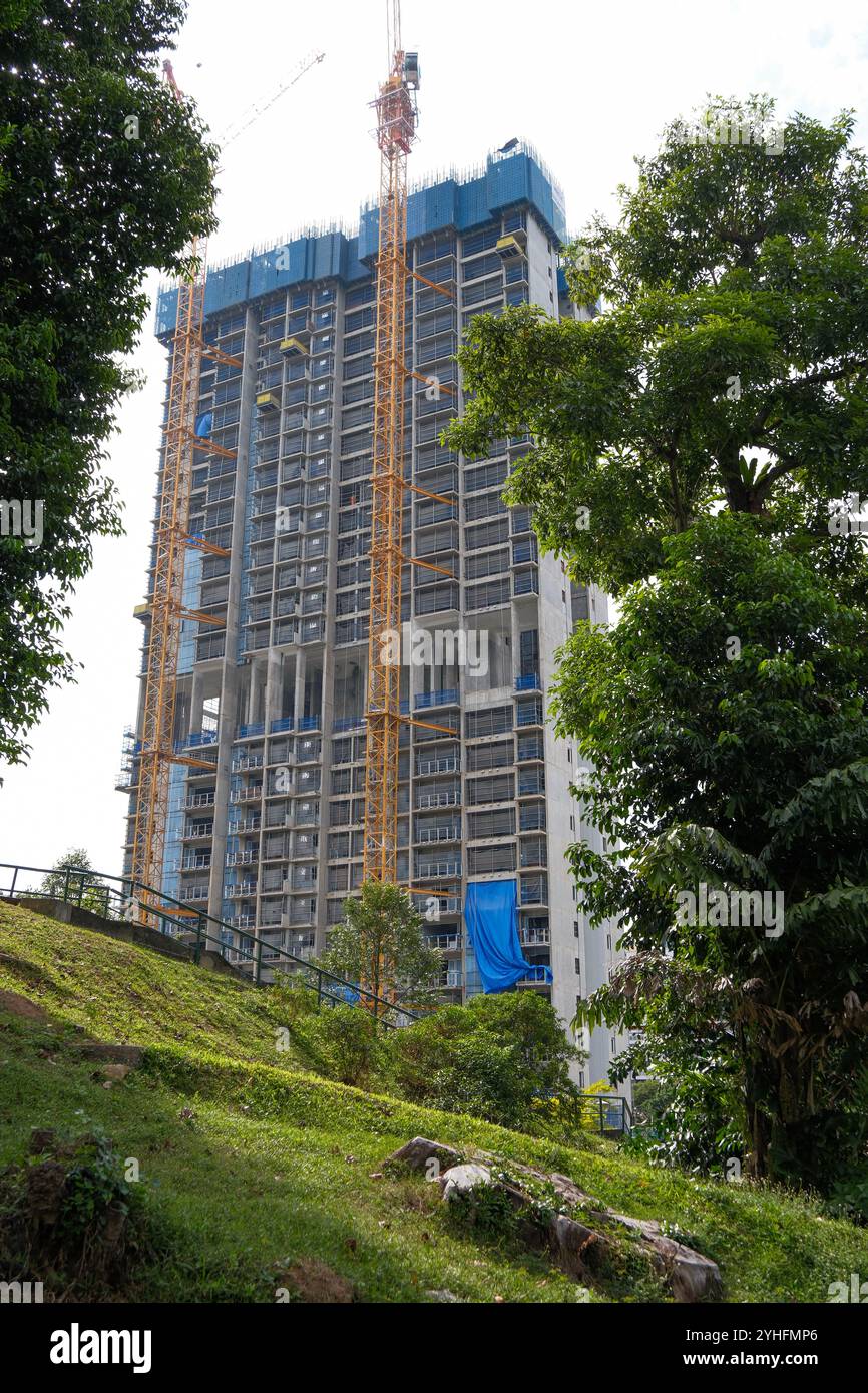 Bau einer neuen Wohnung an der Chin Swee Road Singapur. Stockfoto