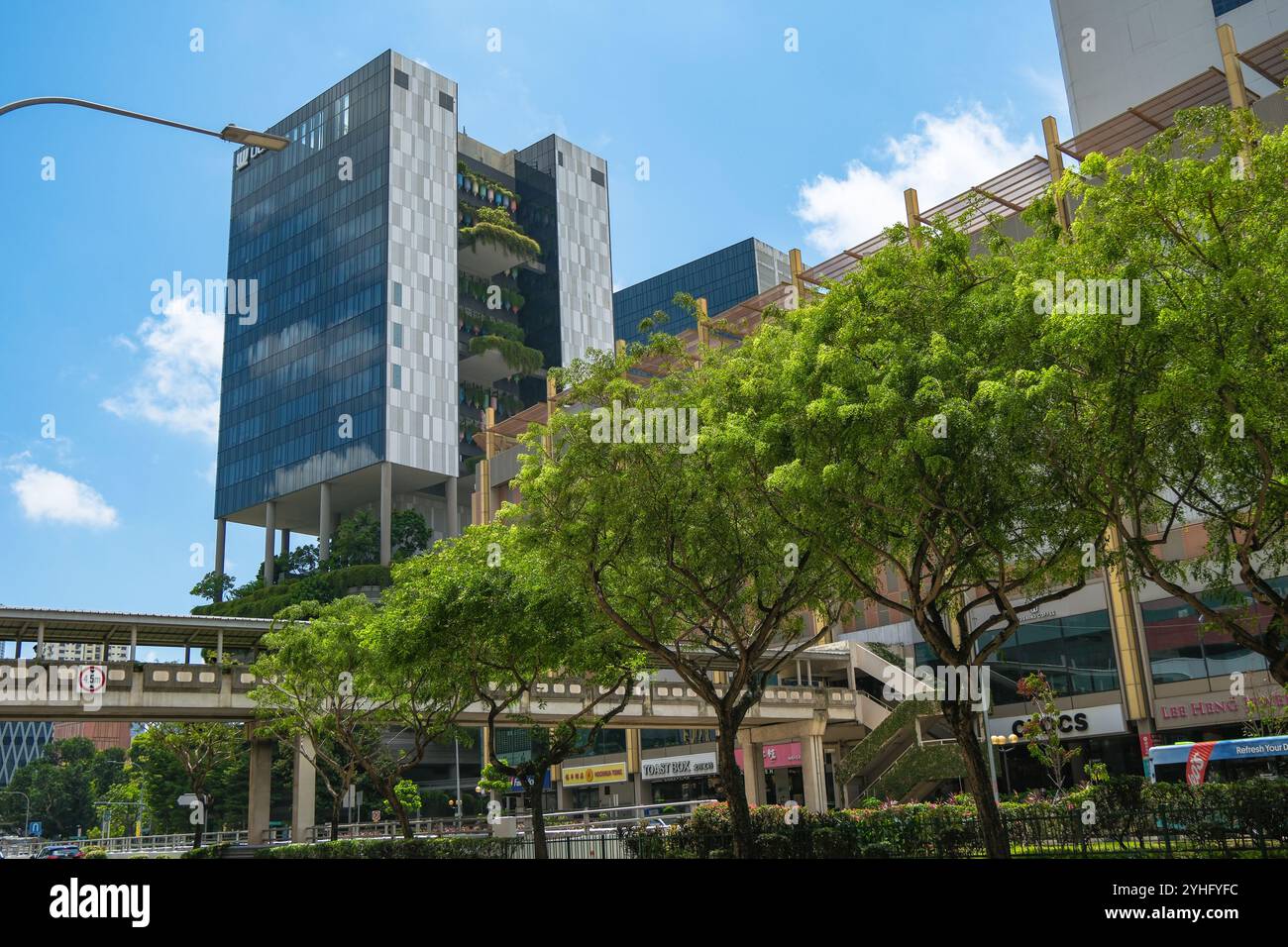 UOL Singapore Sustainable Green Building an der Upper Pickering Street Singapur. Stockfoto